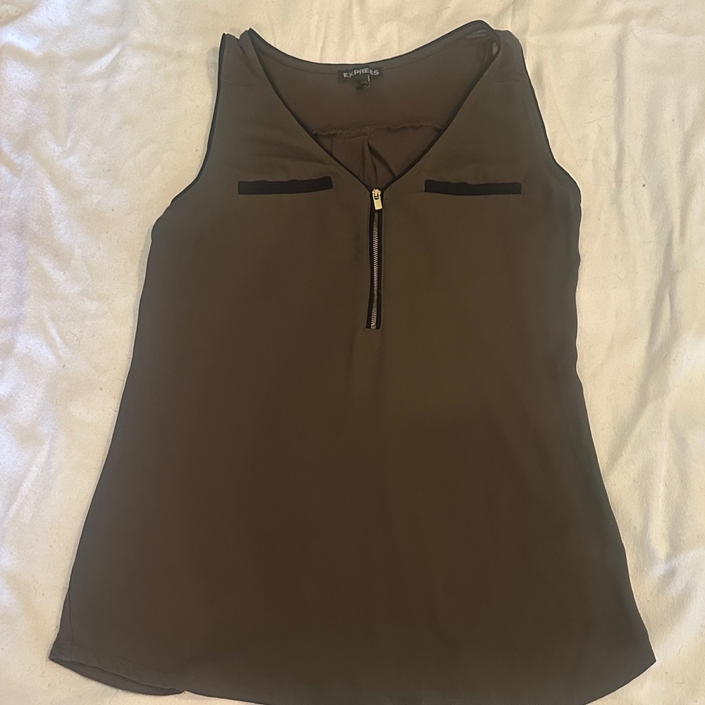 Brown Express Sleeveless Top